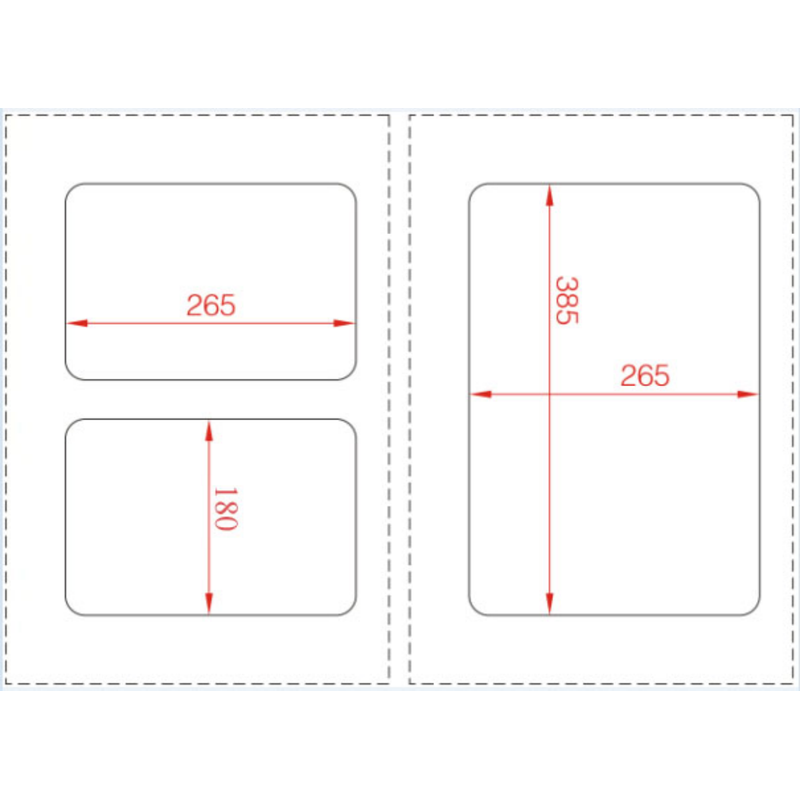 DQ-330-T-S Max Tray Dimension