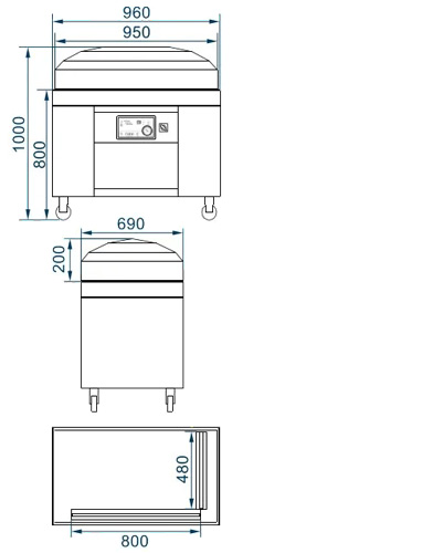 DZ-260 PD Dimension Diagram